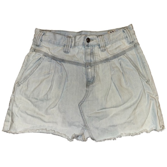We The Free Women’s Side‎ Car Denim Mini Skirt Size 27 - Picture 1 of 6